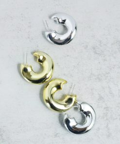 Open Wavy Hoop Earring
