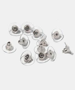 Miss A Earring Backs Bullet Clutch - Silver