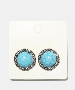 Alternative view of Marble Circle Clip Earrings