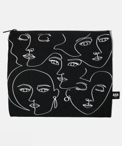 A+ Large Canvas Bag -Artistic Faces