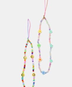 Smile and Flowers Phone Strap Wristlet