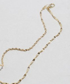 Twisted Rope Gold Chain Bracelet