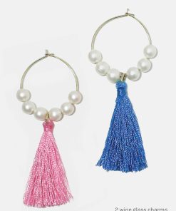 Alternative view of Beaded Tassel Wine Glass Marker Charms