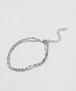 Twisted Silver Chain Bracelet