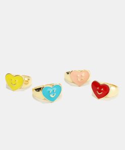 Smiley Colored Enamel Ring