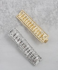 Textured Wavy Rectangular Hair Clip