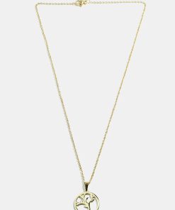 Alternative view of Tree in Circle Necklace