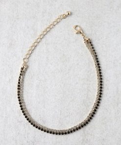 2-Layered Rhinestone Anklet