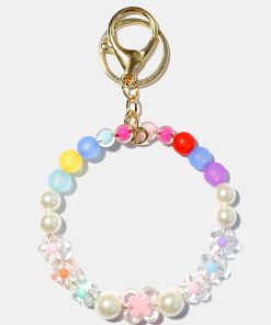 Alternative view of Beads & Flowers Key Ring