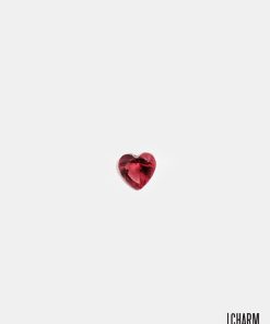 Purple Heart Accent Stone Locket Charm (2 stones)
