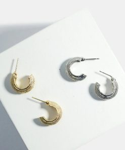 Small Textured Earrings
