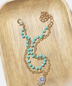 Rhinestone Hamsa Hand Bracelet