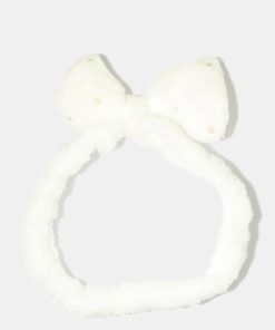 Alternative view of Small Bow & Pearls Spa Headband
