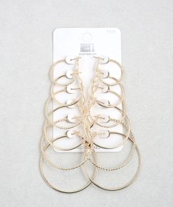 Alternative view of 6 Pair Hoop Earring Set