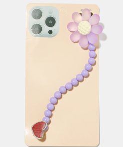Alternative view of Flower & Bead Phone Strap