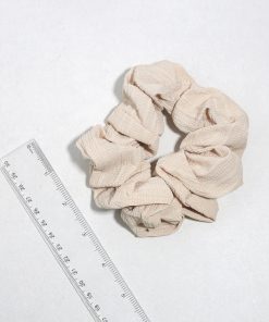 Alternative view of Sandstone Textured Oversized Hair Scrunchie