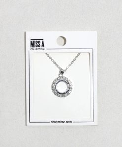 Alternative view of Halo Spark Circle Necklace