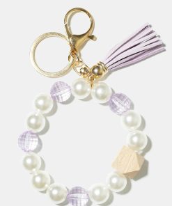 Alternative view of Pearl & Tassel Wrist Keychain