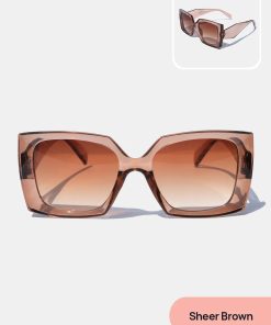 Alternative view of Oversized Trendy Sheer Sunglasses