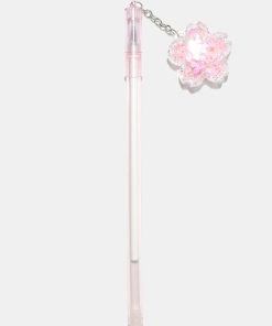 Pink Flower Dangling Charm Pen