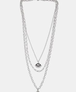 Alternative view of Layered Evil Eye Necklace