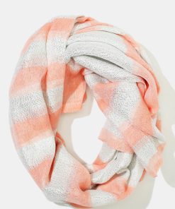 A+ Pink Glitter Mesh Lightweight Scarf