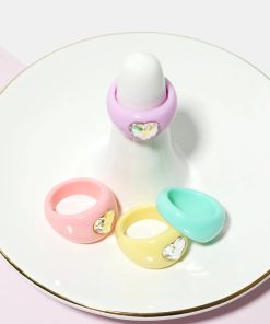 Rhinestone Heart Ring