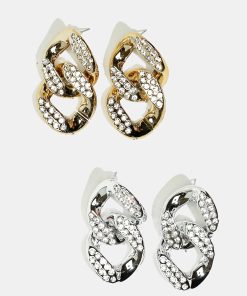 Alternative view of Sparkly Chain Earrings