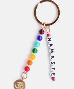 Alternative view of Namaste Bead Keychain