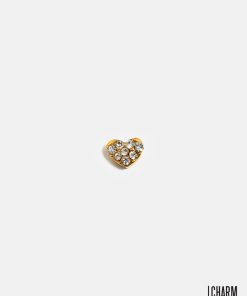 Rhinestone Heart Locket Charm