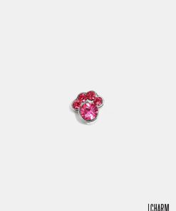 Rhinestone Paw Locket Charm