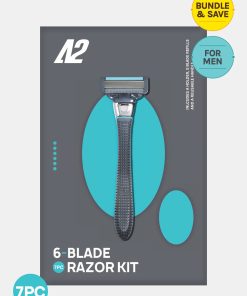 A2 Men's 6-Blade Razor Starter Kit