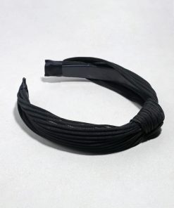 Alternative view of Sculpted Knot Ribbed Headband