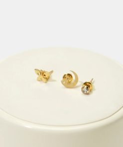 Alternative view of 3-Pair Stud Earring Set