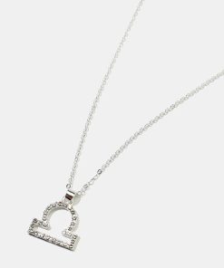 Alternative view of Rhinestone-Studded Libra Necklace