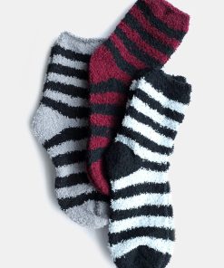 Fuzzy Socks with Stripes