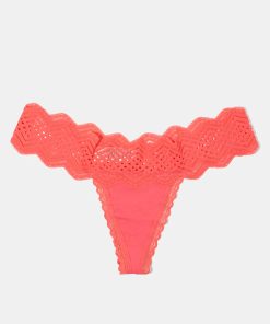 Coral Lace Thong