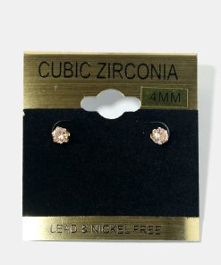 Alternative view of Small Rhinestone Stud Earrings