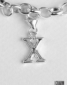 Letter X Dangle Charm