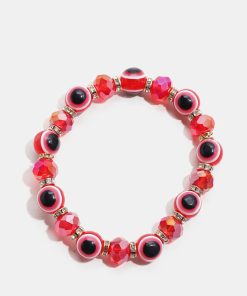 Alternative view of Red Evil Eye Bead Bracelet