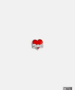 Red Heart Dad Locket Charm