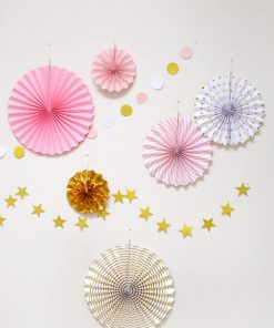 Official Key Items- Metallic Paper Fan Decor
