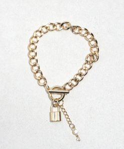 Alternative view of Lock & Link Charm Bracelet