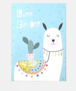 Happy Birthday Llama Greeting Card