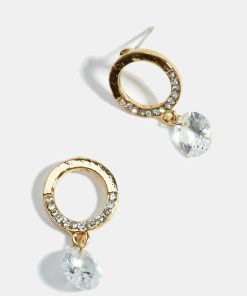 Alternative view of Rhinestone Circle Stud Earrings