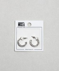 Pavé Mini Hoop Earrings