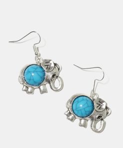 Turquoise Elephant Earrings
