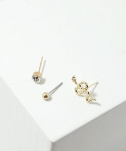 3-Pair Snake Stud Earrings