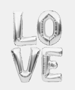 Official Key Items Party Balloons- Silver Letters