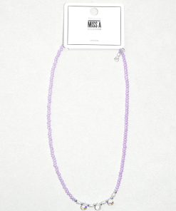 Alternative view of Iris Glow Crystal Beaded Necklace